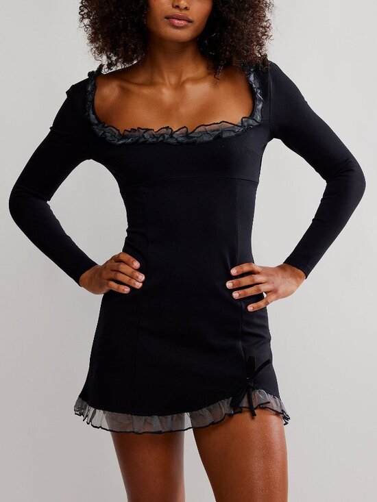 Free People Dresses & Skirts - 🎉LAST CHANCE🎉 FREE PEOPLE Lucette Mini / Smoked Black